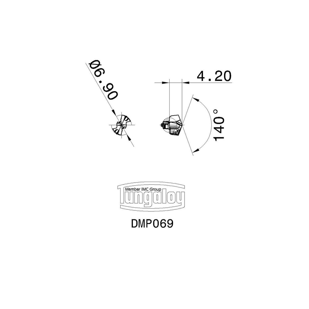 Tungaloy Indexable Boring Bar: E08K-STUPR09-D100, 10.00 mm Min Bore, Right Hand, 8.00 mm Shank Dia, 95 deg Lead, Solid Carbide - 6848778