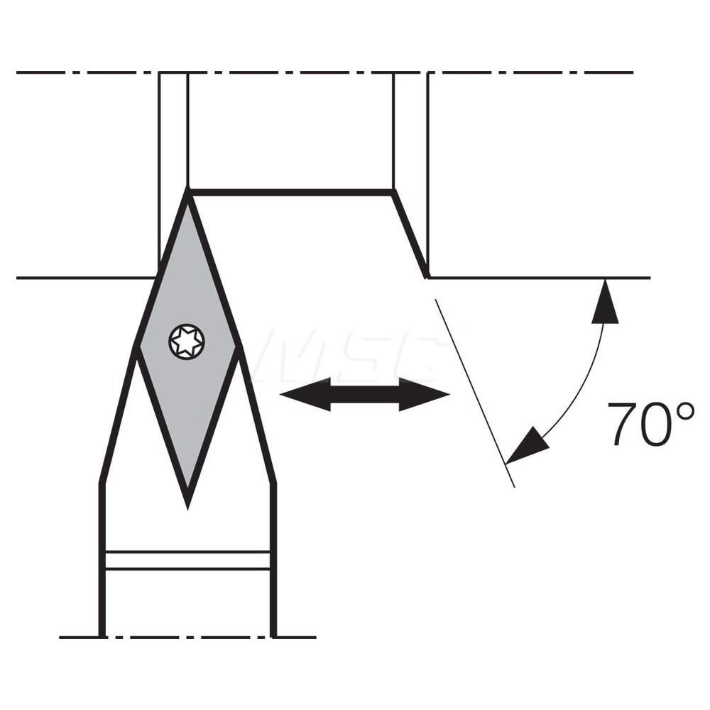 Kyocera Indexable Turning Toolholder: SVVBN102JX, Screw - THC89729