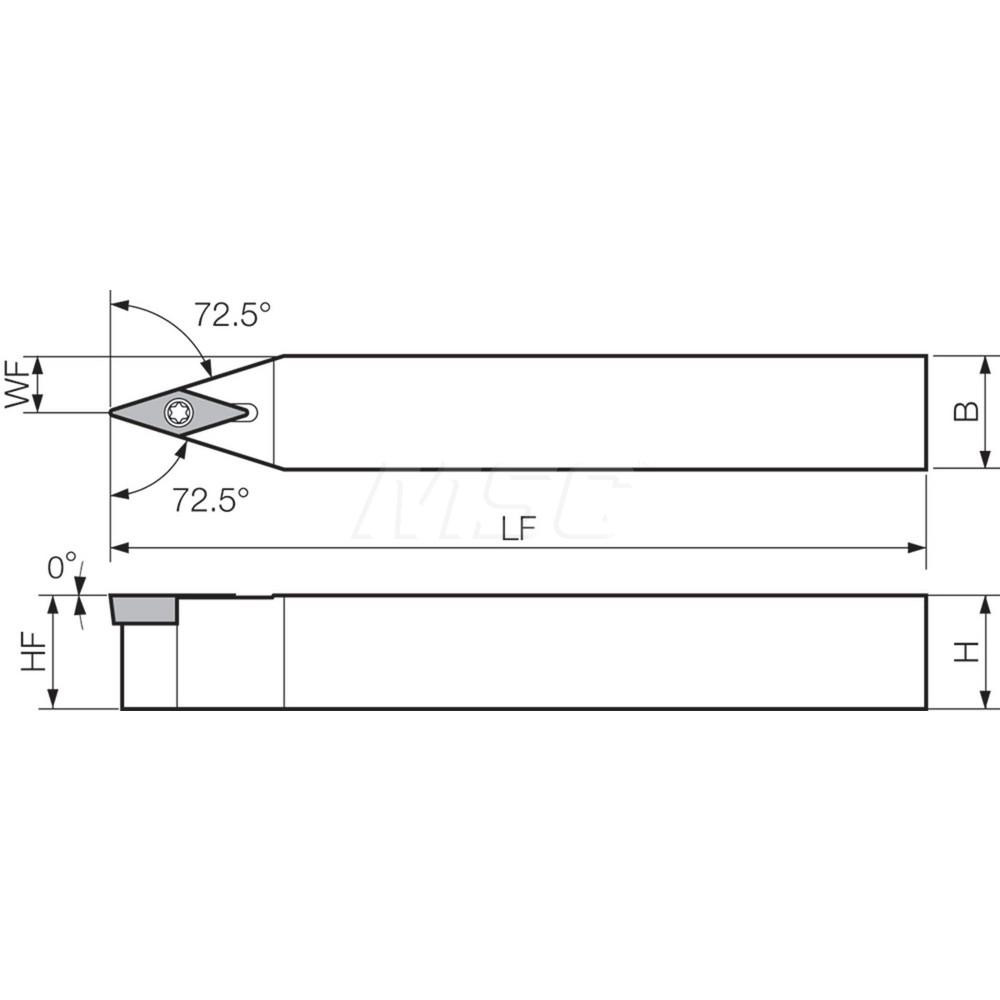 Kyocera Indexable Turning Toolholder: SVVBN102JX, Screw - THC89729