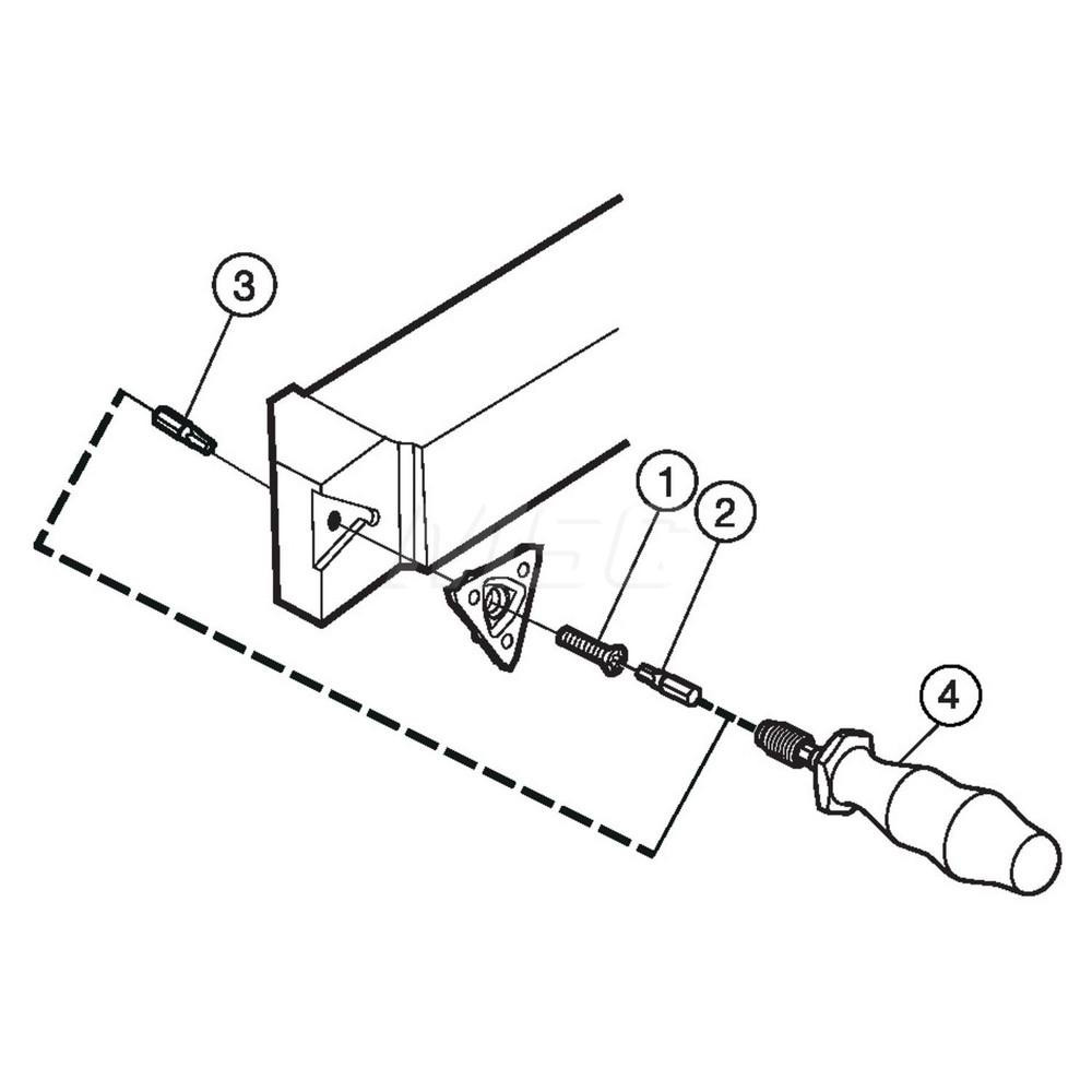 Sandvik Coromant Indexable Grooving Toolholder: LF123U023-10BM, External, Left Hand - 5733300