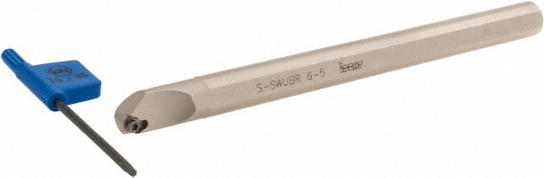 Iscar Indexable Boring Bar: S0610H SWUBR-06, 6.00 mm Min Bore, Right Hand, 10.00 mm Shank Dia, Steel - 3601265