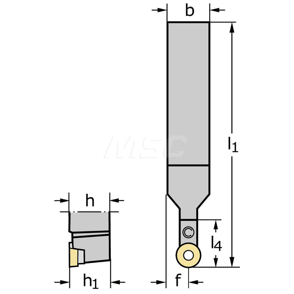 Walter Indexable Turning Toolholder: PRDCN3225P12, Clamp & Lever - 5008805