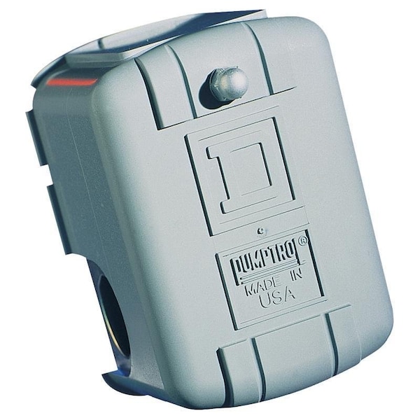 Interruptor de presión Pumptrol Square D, monofásico, 115/230 V, 2 polos, 220 psi de trabajo, gabinete NEMA 1 - FSG2J20M4BP.