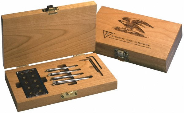Everede Tool 1, 1-1/2, 1-1/4" Max Bore, 0.27" Min Bore Smallest Bar, 0.36" Min Bore Largest Bar, Steel Indexable Boring Bar Set - 02443
