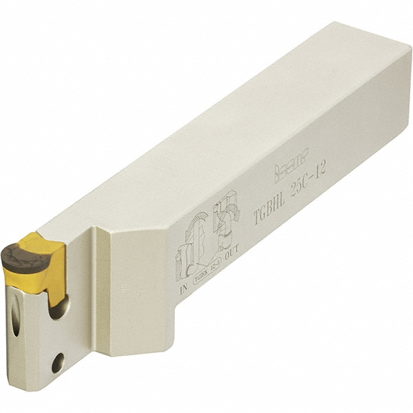 Iscar Indexable Grooving-Cutoff Toolholder: TGBHR25C12, 12 mm Max Groove Width, 25 mm Max Depth of Cut, Right Hand - 2801600