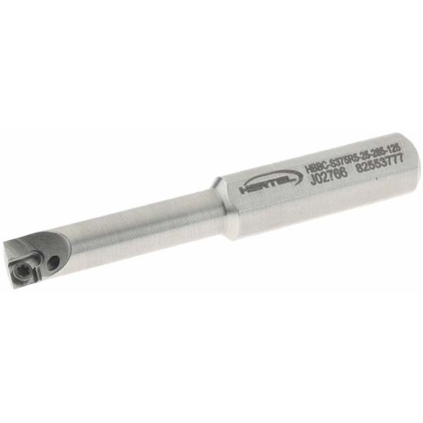 Hertel Indexable Boring Bar: HBBC-S375R5-25-285-125, 0.2850" Min Bore, Right Hand, Steel - H59868232