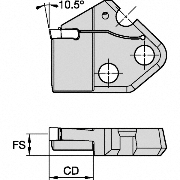 Kennametal Left Hand Indexable Grooving Cartridge - 6079239