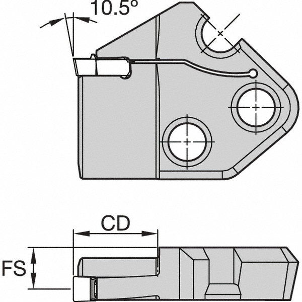 Kennametal Left Hand Indexable Grooving Cartridge - 6079239