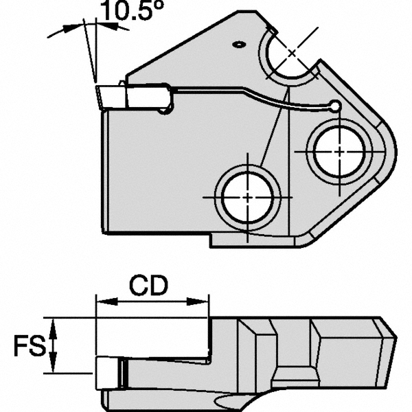 Kennametal Left Hand Indexable Grooving Cartridge - 6079239