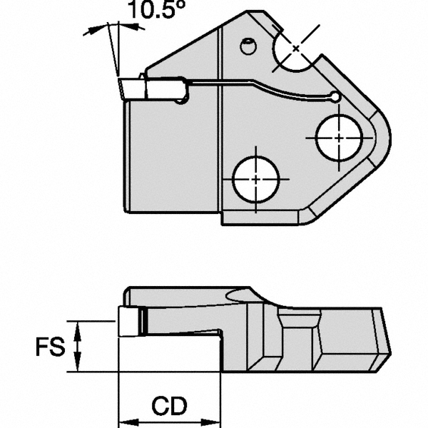 Kennametal Left Hand Indexable Grooving Cartridge - 6079239