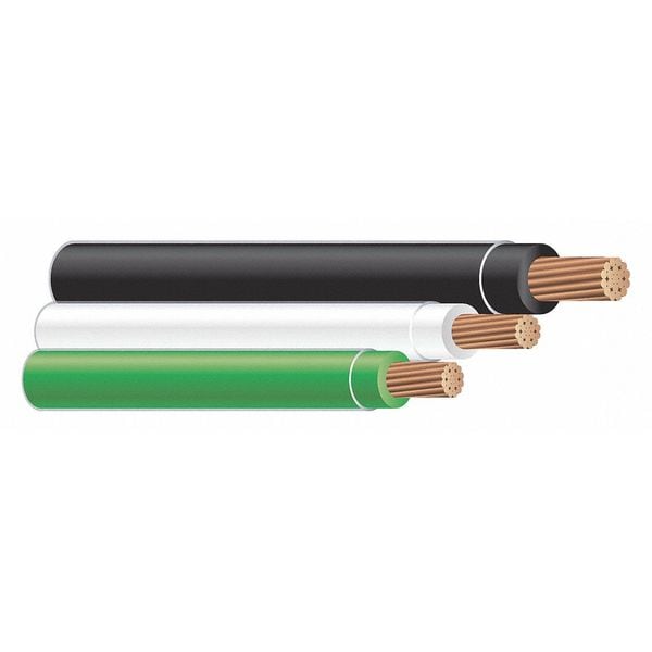 Southwire THHN, Building Wire, Copper, 12 AWG, 3C, Black; Green; White, Stranded, 350 ft - 58453303