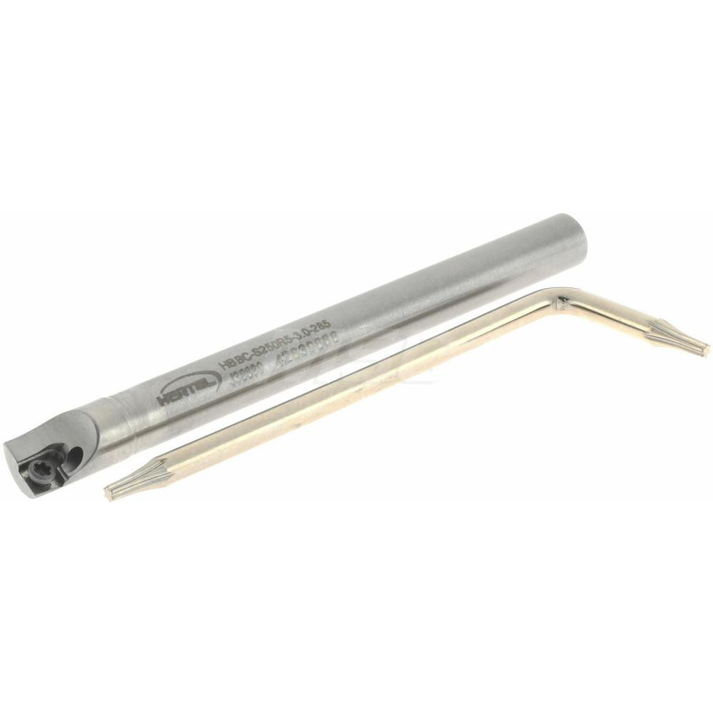 Hertel Indexable Boring Bar: HBBC-S250R5-3.0-285, 0.2850" Min Bore, Right Hand, Steel - H59868133