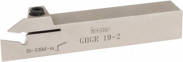 Ingersoll Cutting Tools Indexable Grooving Toolholder: TGSFR9.5-3T2, 0.158" Max Workpiece Dia - 6108230