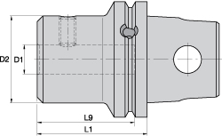 Kennametal Modular Turning & Profiling Head: Size KM63, 125 mm Head Length, Internal, Right Hand - 2231271