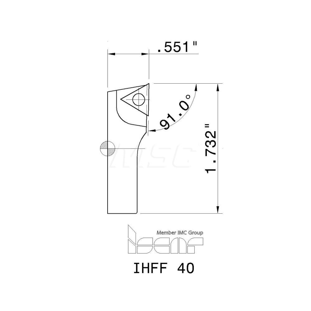 Iscar Indexable Boring Cartridge: Series ItsBore, 1.8898" Min Dia - 4550331