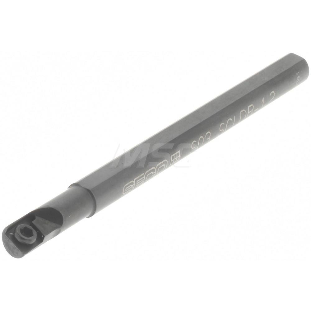 Seco Indexable Boring Bar: S03SCLDR-1.2, 0.1830" Min Bore, Right Hand, -7 deg Lead, Steel - 00057644