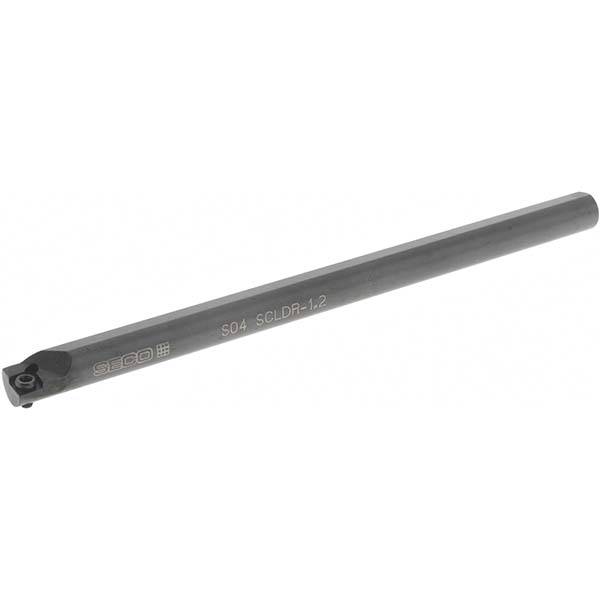 Seco Indexable Boring Bar: S03SCLDR-1.2, 0.1830" Min Bore, Right Hand, -7 deg Lead, Steel - 00057644