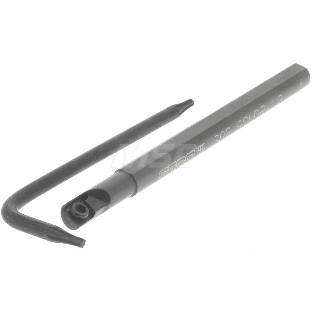 Seco Indexable Boring Bar: S03SCLDR-1.2, 0.1830" Min Bore, Right Hand, -7 deg Lead, Steel - 00057644