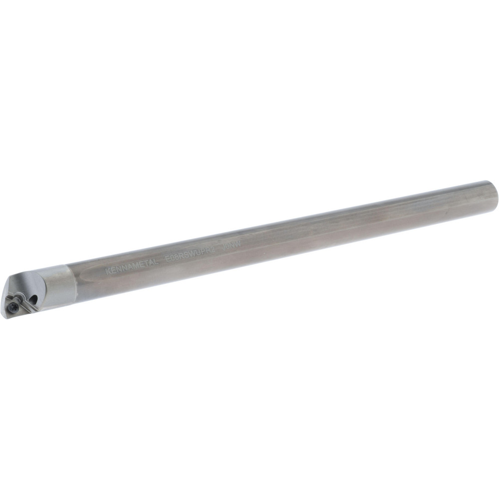Kennametal Indexable Boring Bar: E06MSWUPR2, 0.4150" Min Bore, Right Hand, 3 deg Lead, Solid Carbide (Shank) & Steel (Head) - 1950388