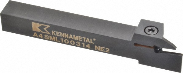 Kennametal Indexable Grooving-Cutoff Toolholder: A4ENN2020K0305, 3 mm Min Groove Width, 5 mm Max Depth of Cut, Neutral - 2414136