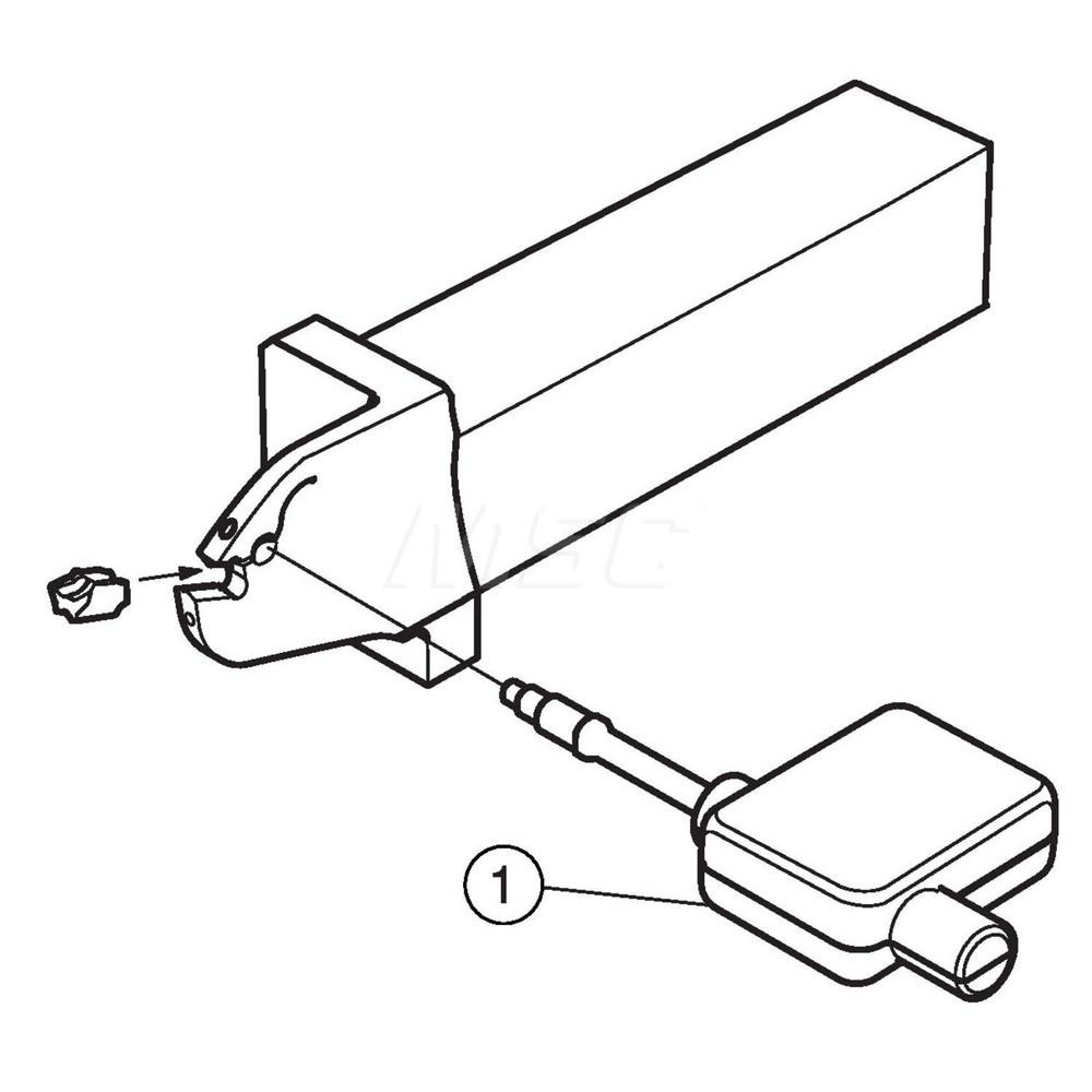 Sandvik Coromant Indexable Grooving Toolholder: QFT-RFK125C20-080B, Internal, Right Hand - 7602781