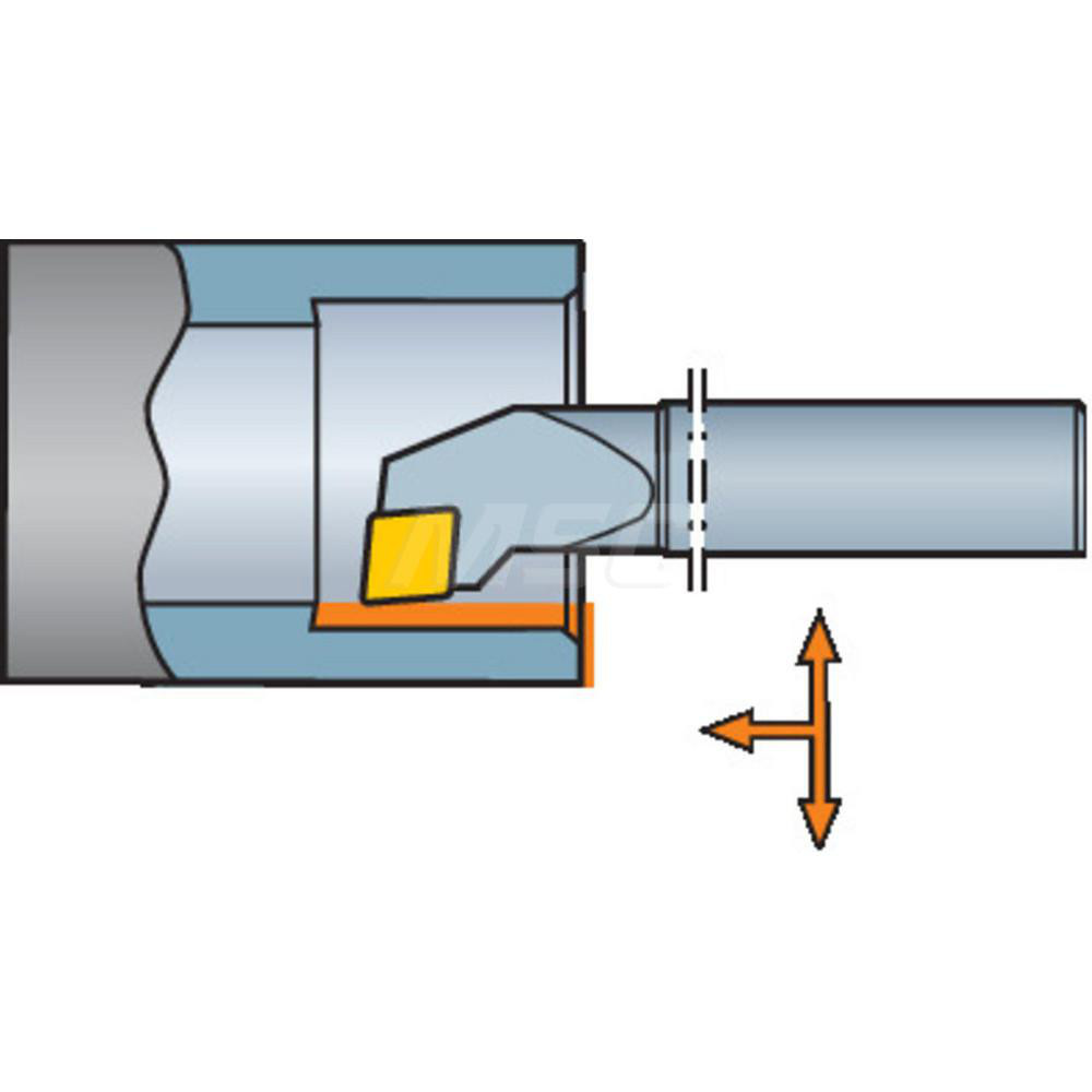 Sandvik Coromant Indexable Boring Bar: E06M-SCLCR2-R, 12.20 mm Min Bore, Right Hand, 9.53 mm Shank Dia, 0 deg Lead, Solid Carbide - 5853216