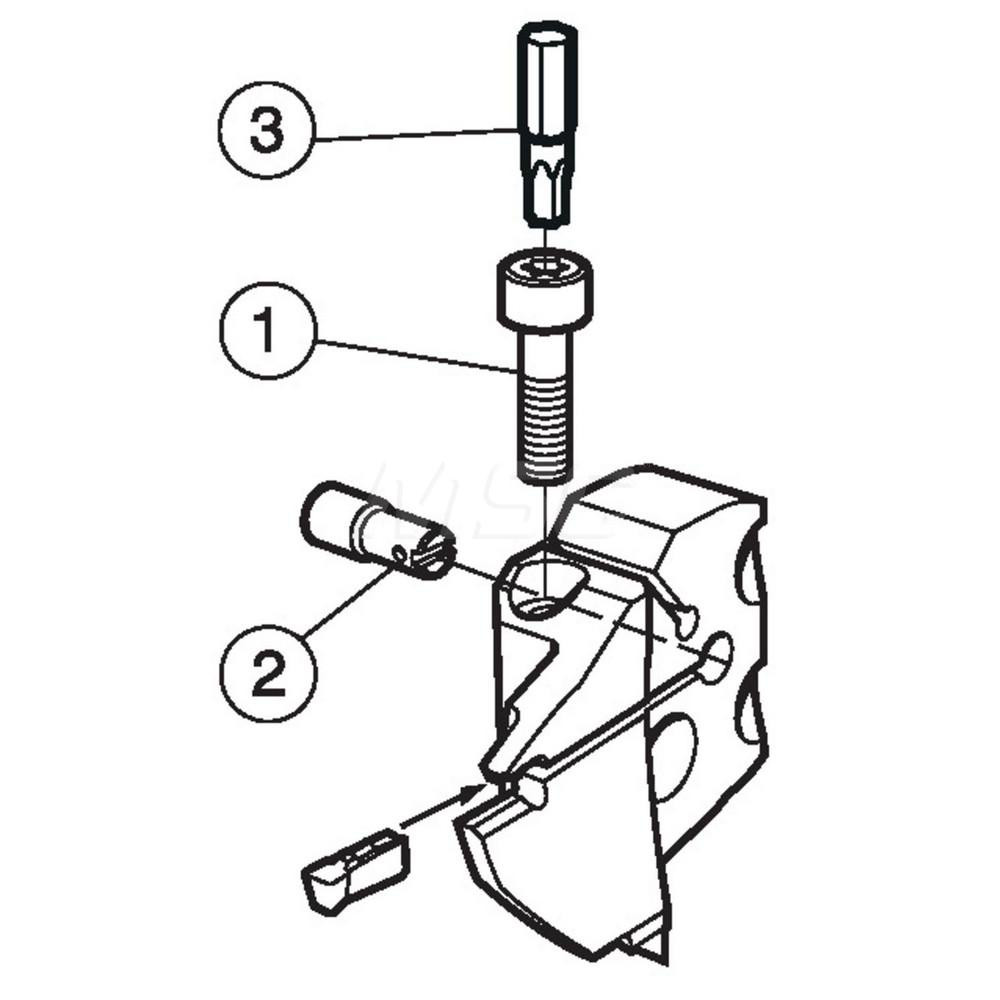 Sandvik Coromant Modular Grooving Head: Left Hand, Cutting Head, System Size 32, Uses N123 Size F Inserts - 5764595