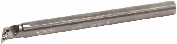 Sumitomo Indexable Boring Bar: A10SVQBR2, 0.8500" Min Bore, Right Hand, 17 deg Lead, Steel - U101899