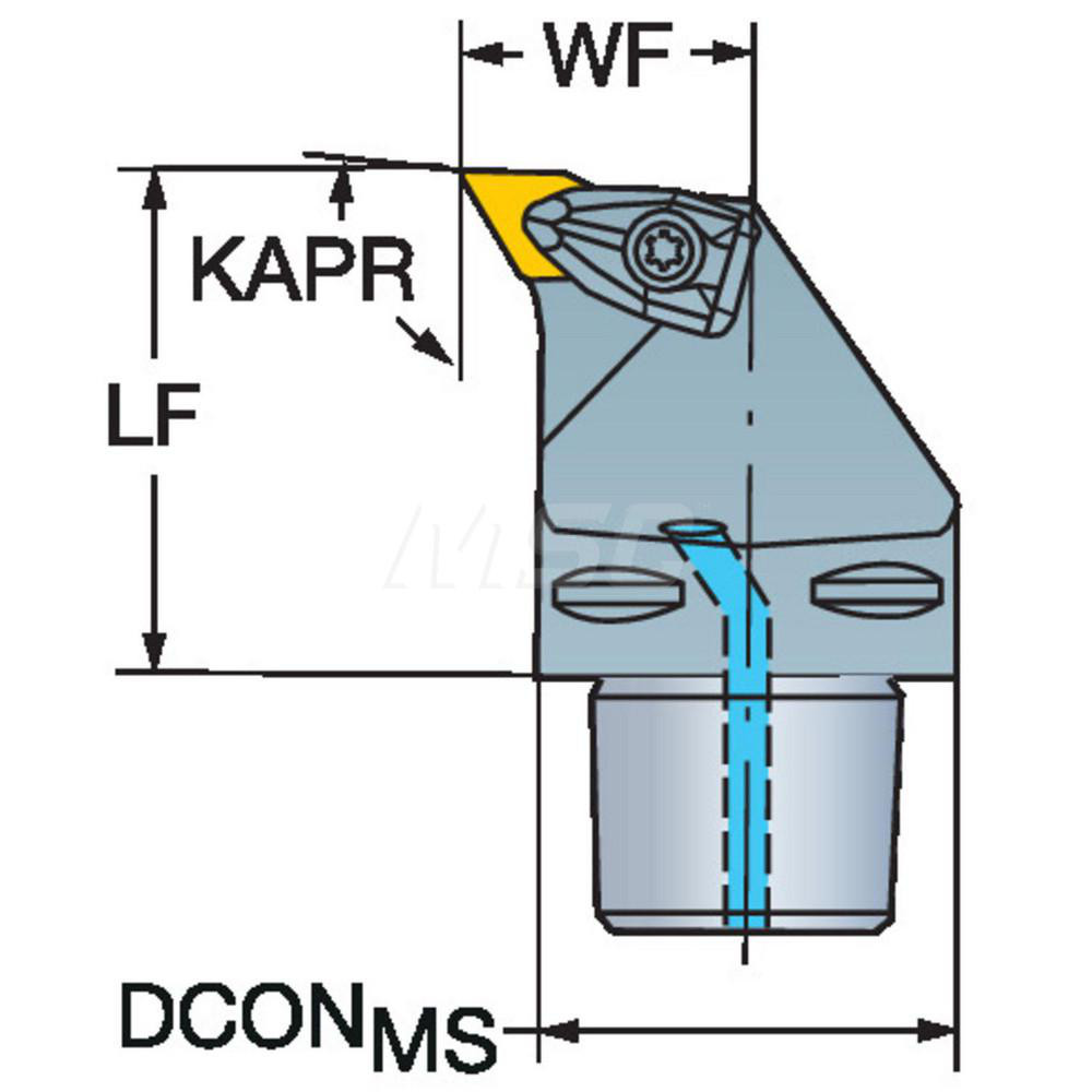 Sandvik Coromant Modular Turning & Profiling Head: Size C4, 50 mm Head Length, Right Hand - 5727499