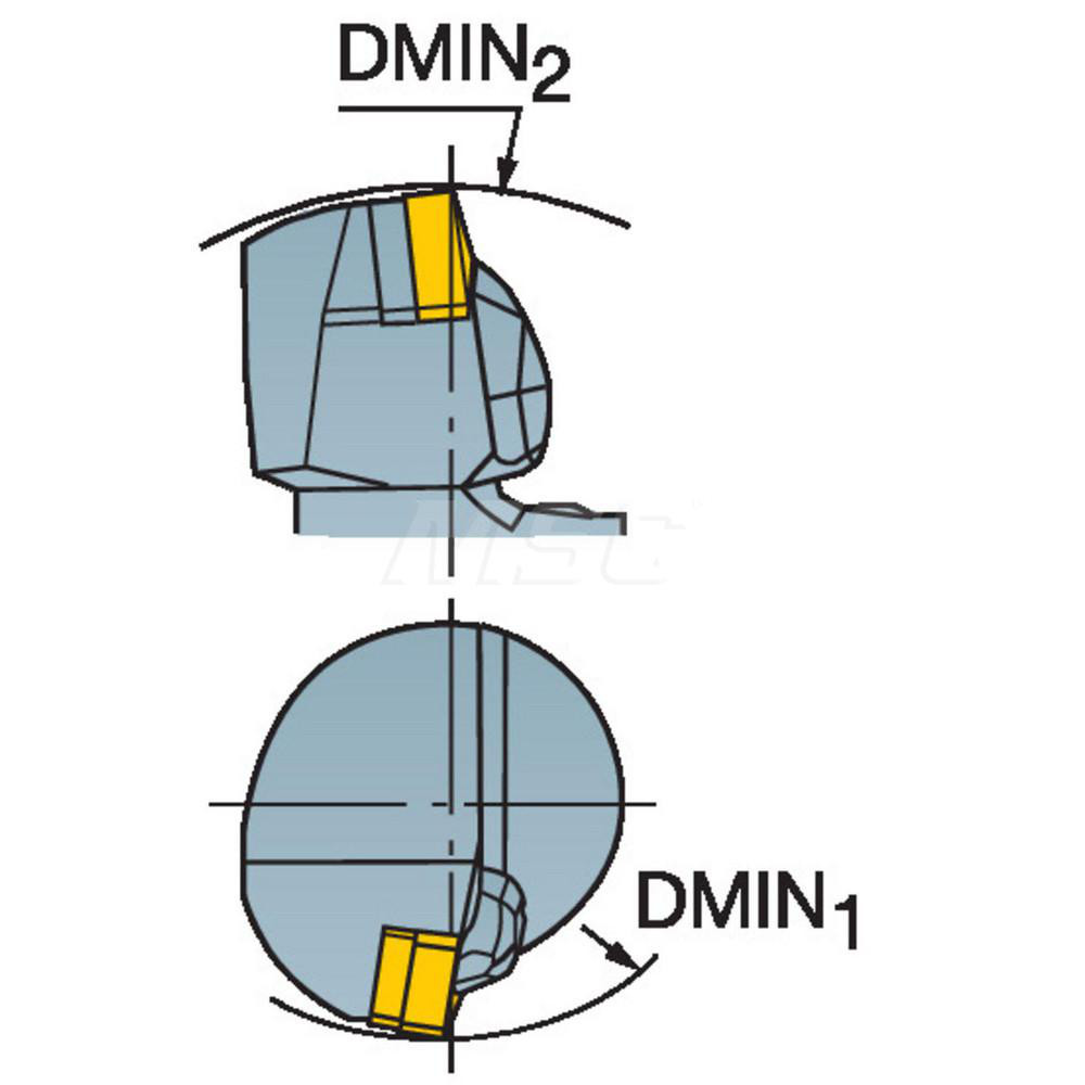 Sandvik Coromant Modular Turning & Profiling Head: Size C4, 50 mm Head Length, Right Hand - 5727499