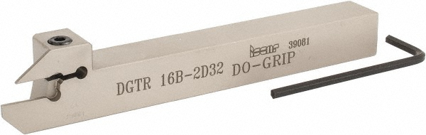 Iscar Indexable Grooving-Cutoff Toolholder: DGTR 19-3, 0.118 to 1/8" Groove Width, Right Hand - 2301286
