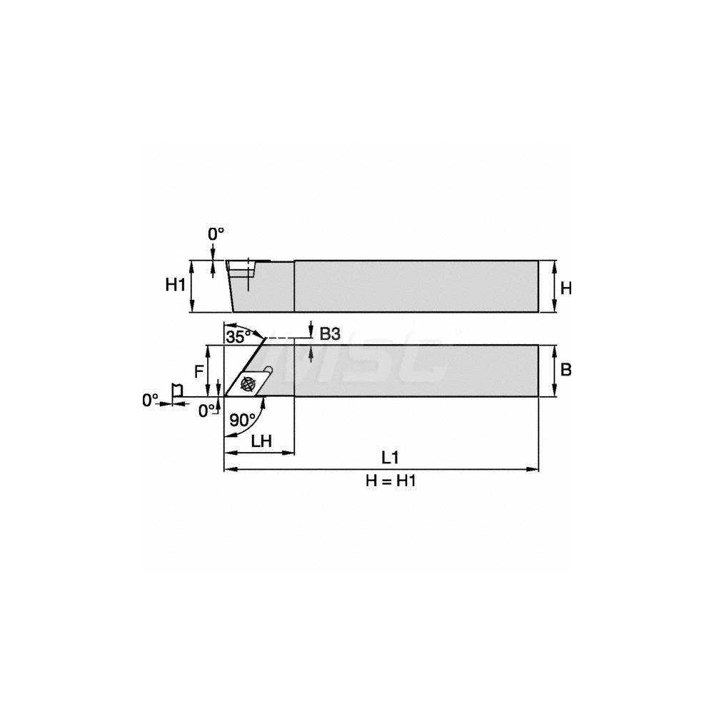 Kennametal Indexable Turning Toolholder: SDACR1616K11Q, Screw - 1097720