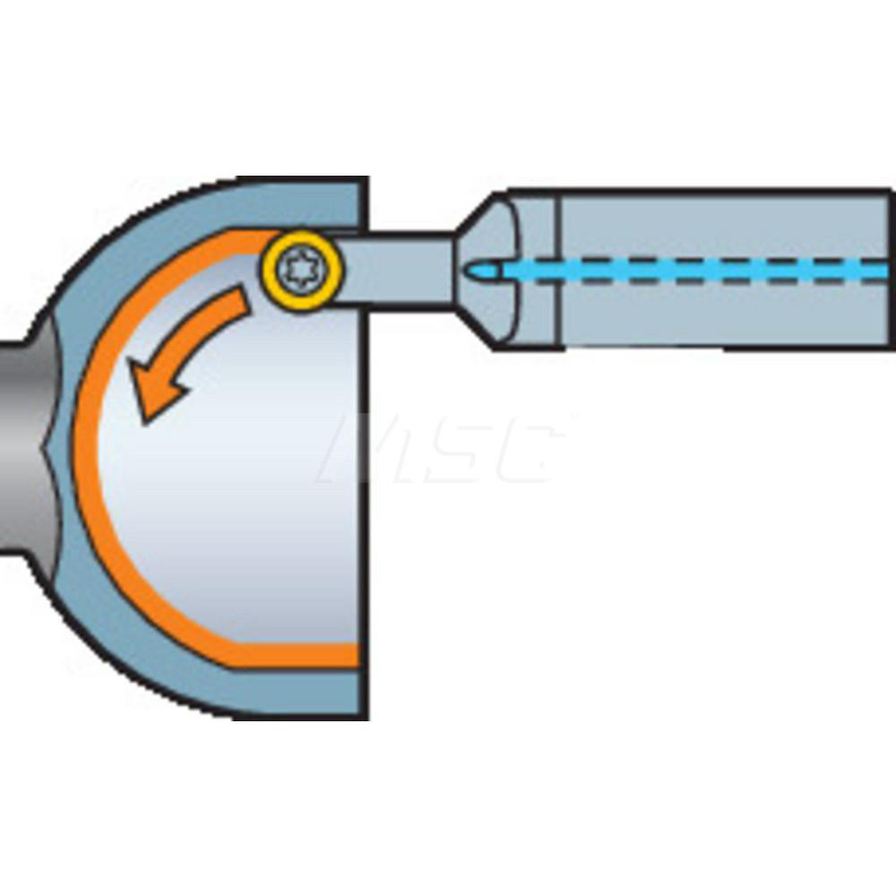 Sandvik Coromant Indexable Boring Bar: A10K-SRDDN08-R, 0.7874" Min Bore, Steel - 5721581