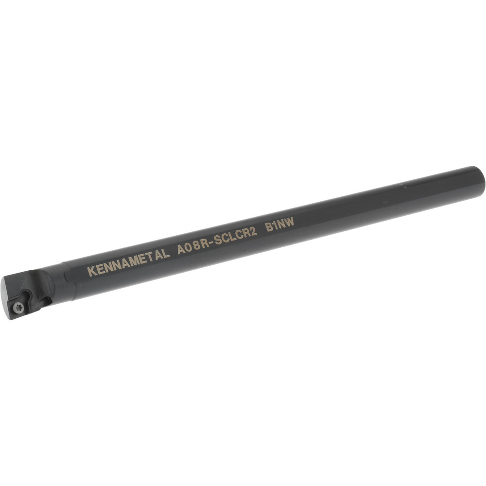 Kennametal Indexable Boring Bar: A08RSCLCR2, 15.24 mm Min Bore, Right Hand, 12.70 mm Shank Dia, -5 deg Lead, Steel - 1328584