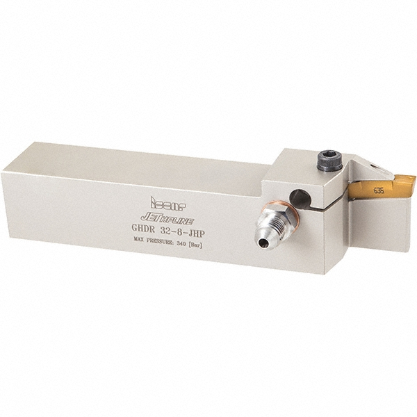 Iscar Indexable Grooving-Cutoff Toolholder: TGBHR25.4C10, 0.374" Max Groove Width, 0.98" Max Depth of Cut, Right Hand - 2801596