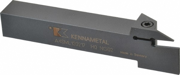 Kennametal Indexable Grooving-Cutoff Toolholder: A4SML120217, 0.079" Min Groove Width, 17 mm Max Depth of Cut, Left Hand - 2976493