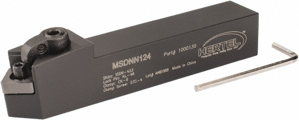 Seco Indexable Turning Toolholder: MSDNN-8-3, Clamp & Pin - 00013325