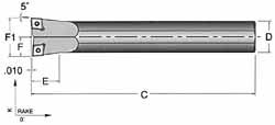Dorian Tool Indexable Boring Bar: S16T-SVUCR-2, 1.3000" Min Bore, Right Hand, 3 deg Lead - 73310155804