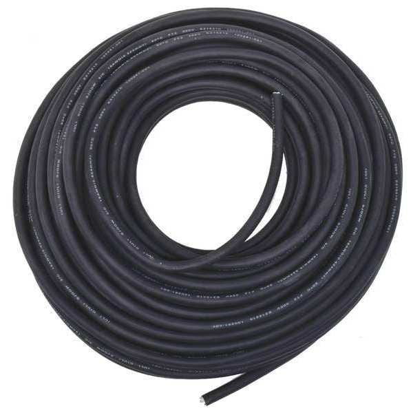 Zoro Select Portable Cord, SJOOW, 18 AWG, 3 C, Black, Rubber, Stranded, 300V, Indoor/Outdoor - E3628