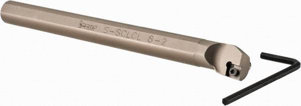 Iscar Indexable Boring Bar: S-SCLCL 8-2, 0.6220" Min Bore, Left Hand - 3601971
