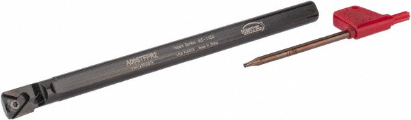 Hertel Indexable Boring Bar: A06STFPR2 3/8", 0.4800" Min Bore, Right Hand, Steel - 7000079