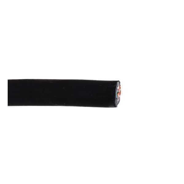 Zoro Select Portable Cord, SJOOW, 12 AWG, 4 C, Black, Rubber, Stranded, 300V, Indoor/Outdoor - E3632