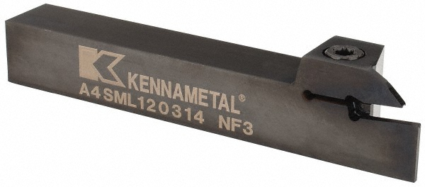 Kennametal Indexable Grooving-Cutoff Toolholder: A4SML160317, 3 mm Min Groove Width, 17 mm Max Depth of Cut, Left Hand - 1953182