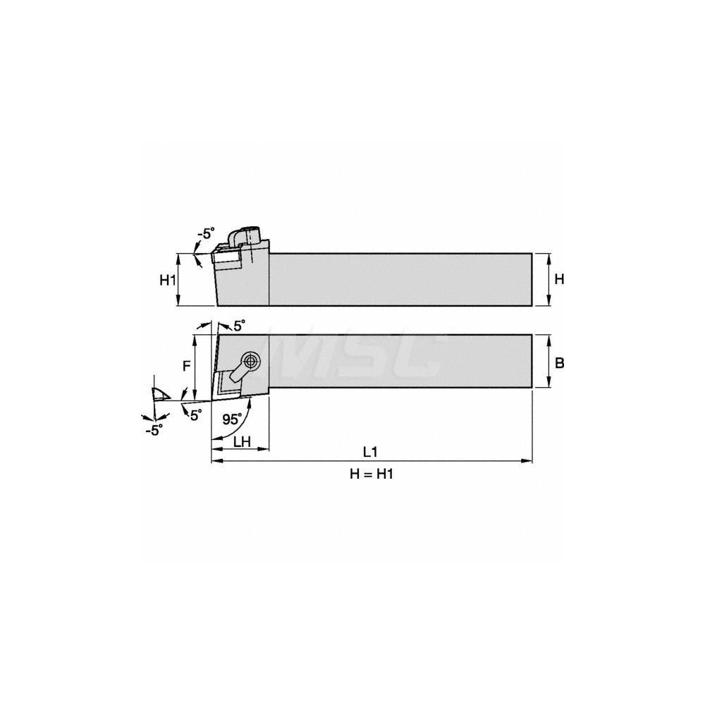 Kennametal Indexable Turning Toolholder: CCLNR164, Clamp - 1096722