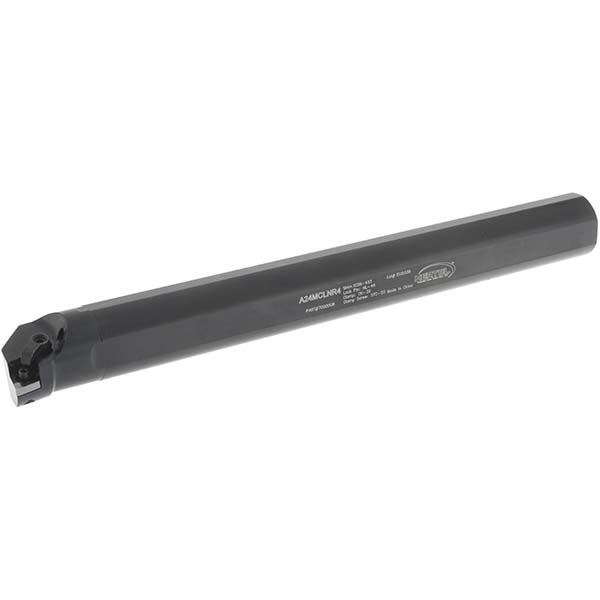 Hertel Indexable Boring Bar: A32MCLNL4 2", 2.4000" Min Bore, Left Hand, -5 deg Lead, Steel - 7000014