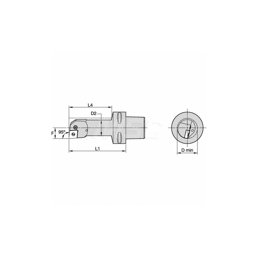 Kennametal Indexable Boring Bar: E12SSWUDR04, 12.80 mm Min Bore, Right Hand, 12.00 mm Shank Dia, 3 deg Lead, Solid Carbide - 1930560