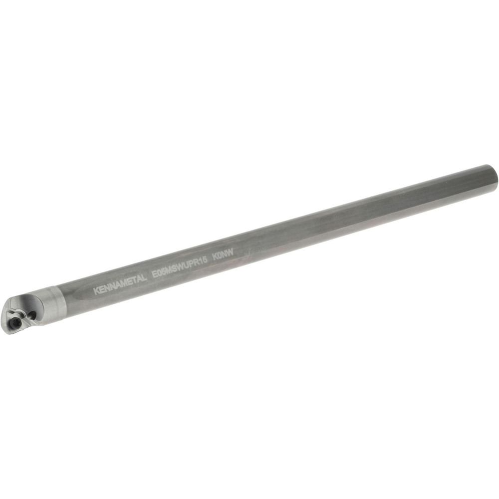 Kennametal Indexable Boring Bar: E05MSWUPR15, 0.3470" Min Bore, Right Hand, 3 deg Lead, Solid Carbide (Shank) & Steel (Head) - 1950382