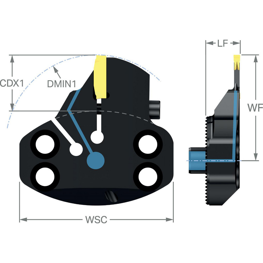 Sandvik Coromant Modular Grooving Cutting Unit Heads: 70, 1.1811, 30.00, 0.1570 - 8364123