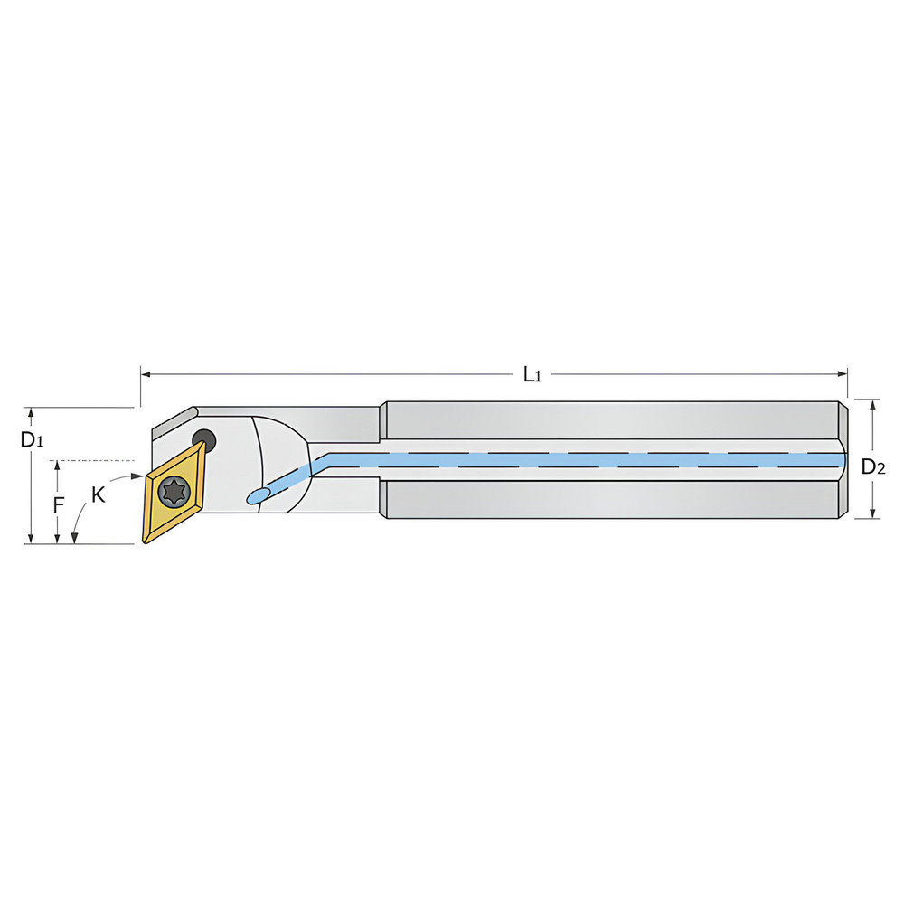 Micro 100 Indexable Boring Bar: AO8K-SDUCR-2 PROF, 0.6050" Min Bore, Right Hand - 20-0933
