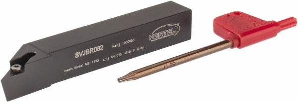 Walter Indexable Turning Toolholder: SVJBR16-3D, 93.0 deg Lead Angle, Screw - 5028504
